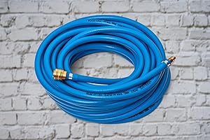 Quarzflex Compressed Air Hose Super Soft Set, 20 Bar with Couplings, Super Flexible (9 mm Inside / 5 Metres)