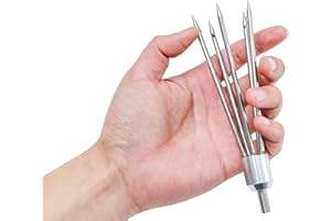 NIU Stainless Steel 5-Prong 7 Prong 9 Prong Fishing Harpoon Gaff Barbed Diving Spears Gig with 8mm thread