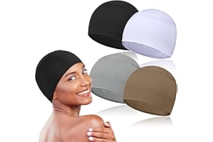 TSKNOMO 4 Pcs Soft Chemo Headwear for Women, Lightweight Hair Cap for Sleep Chemo Caps Sleeping Cap for Chemo Hair Loss