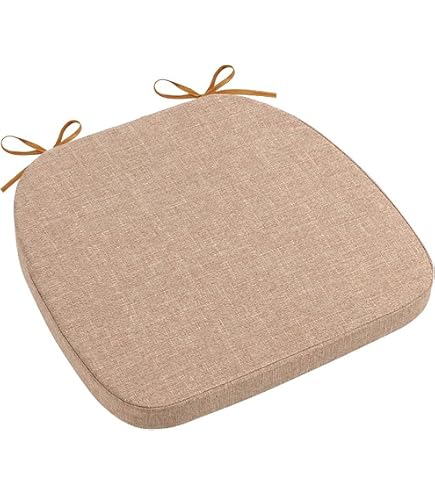 Lot Coussins De Chaise Antidérapants Avec Sangles - Galette Siège Mémoire De Forme 40x38x5 Cm Trapèze