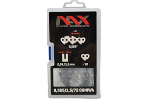Cadena NAX 18 pulgadas para motosierra de gasolina Motosierra NAX400C - 72 eslabones - 0,325 x 1,5 - repuesto
