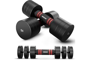 NEOLYMP 2er Set verstellbare Kurzhanteln – platzsparendes Hantelset aus Stahl mit ergonomischem Griff für Krafttraining & Home Gym – in verschiedenen Gewichtsstufen.