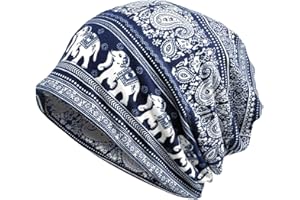 TERYNANLE Beanie Hat for Women, Slouch Beanie Unisex Skull Cap Stylish Beanie Winter Hat, Soft Comfy Headwear Chemo Cap Cozy Sleep Cap for Hair Loss, Multi-use As Beanie Hat, Neck Warmer, Turban, Helmet Liner