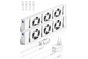 SOKTNEU Heizkörper Ventilator, 2 Stück Lauf Ruhig Wärmeableitungslüfter, Smartes Heizgebläse für Heizungen, Heizungsventilator mit 3 Lüfter die Heizleistung zu Verbessern und Energie zu Sparen