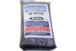 Vyair Mixed Bed MB-115 Résine vierge d'osmose inverse à échange d'ions pour aquatique/nettoyage de vitres/unités RO (25 Litre)