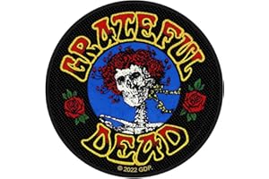 RAZAMATAZ Grateful Dead - Parche vintage con sello Bertha de 9 cm de diámetro