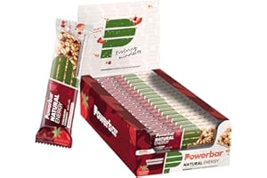 ‎POWERBAR Powerbar - Natural Energy Cereal - Strawberry Cranberry - 18x40g - veganer Kohlenhydrat Energie Riegel - Magnesium - palmölfrei
