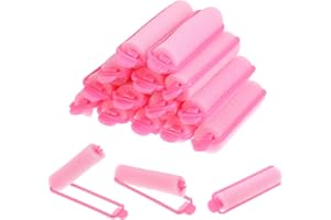 LNNGUB Längsbeschlag Schaumstoffwickler, rosa, 14 Stück, weicher Schwamm-Lockenwickler für Frauen, Mädchen und Kinder