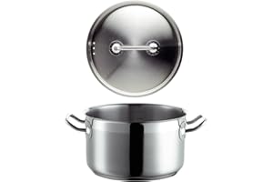 MÄSER Professional I 926092 - Pentola in Acciaio Inox 18/10 con Coperchio, 20 cm