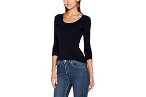 ONLY Damen Langarmshirt Figurbetont und Tailliert aus Baumwolle, Rundhalsausschnitt