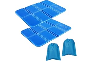 QUNKUN 2 Pezzi Tappetino Pieghevole Outdoor, Tappetino Pieghevole Campeggio, Cuscini Pieghevoli Impermeabile, Cuscino Isolante per Esterni Pieghevole per Outdoor Campeggio Parco Picnic