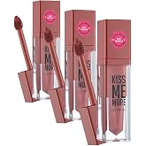 Kiss Me More Y&uuml;ksek Pigmentli &amp; Mat Bitişli Nemlendirici Likit Ruj (3 paketi)
