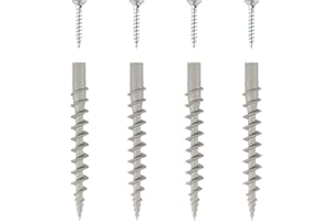 ‎EKEY UNO EKEY UNO 200011 Zestaw montażowy do elewacji z izolacją termiczną, Kołki izolacyjne wraz ze śrubami, szary, 4 sztuki