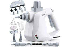 Udodik Nettoyeur vapeur portable pour la maison, multi-usages avec 10 accessoires pour tapis, rideaux, canapés, cuisine, punaises, salle de bain et plus encore