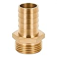 BFG Water Hose Connector Tail, 3/4" BSP Male Thread x 19mm Barbed Hose Pipe Connector, Male to Male Hose Connector, Copper Pipe Connector to Hose Coupler, Brass Hose Connector, Garden Hose Connector