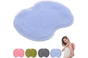 QUNKUN Grande Tappetino Scrubber per Piedi, Tappetino Scrub Piedi Doccia con Ventose, Pad Massaggio Doccia Piede Spazzola Antiscivolo, Tappetino per Esfoliare Foot Scrubber Cleaner Massager