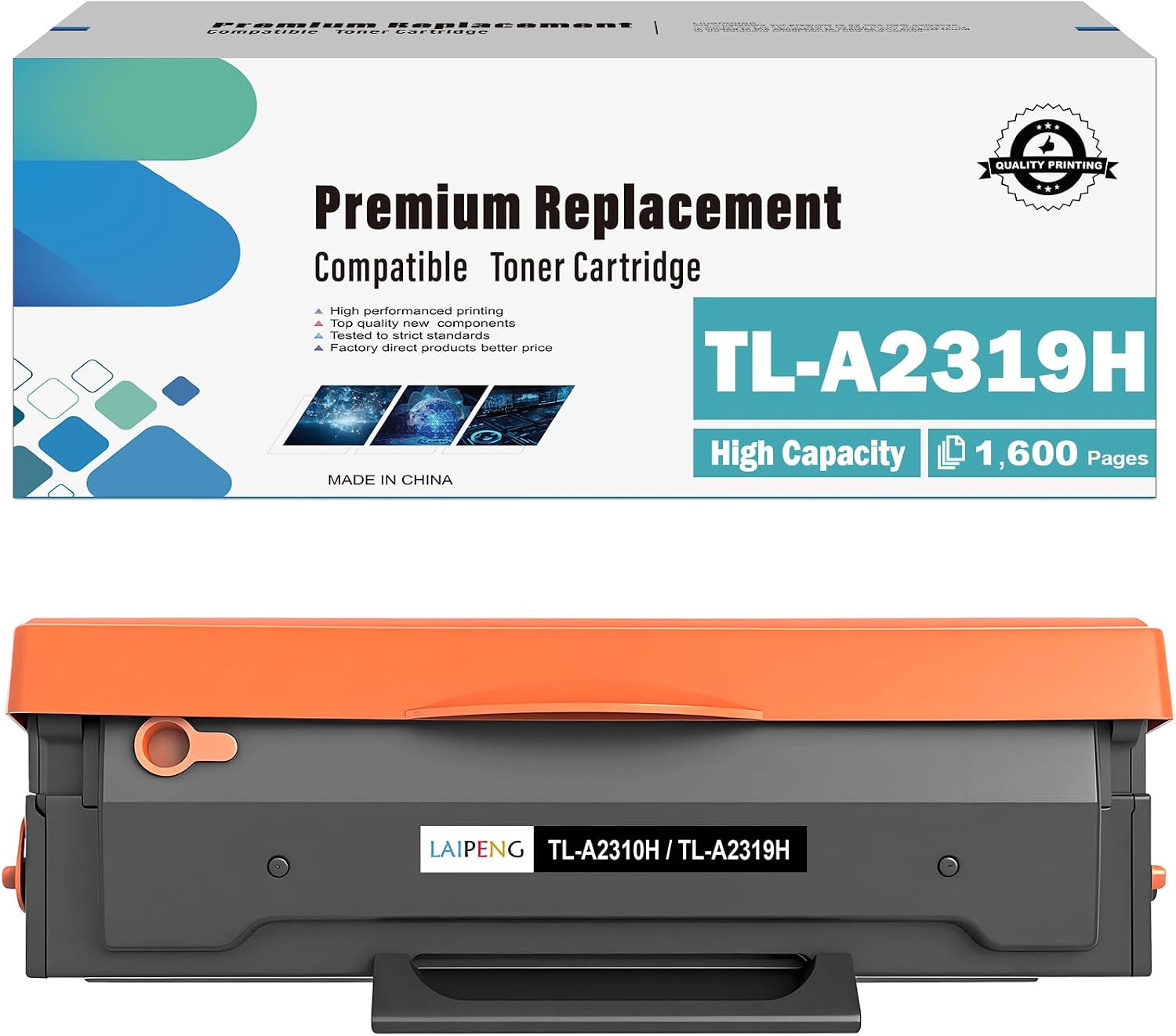 LAIPENG TL-A2310H TL-A2319H Tóner Cartucho Negro 1600 Páginas Compatible para BP2309W BM2309W BM2309AW BP2300W BM2300W BM2300AW Impresora [Negro*1]