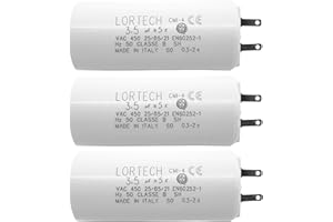 LORTECH lot de 3 condensateurs 3,5 μF pour volet roulant toutes marques - couple moteur 8Nm à 10Nm - fabriqué en Italie