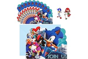 10 Pièces Sonic Carte Invitation 