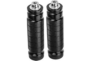MAJATOU Repose Pied Moto, Arrière Pédales de Moto, 2pcs CNC Universels M8 Antidérapants Repose-pieds Pédales