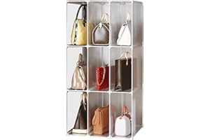 XOKOTAKI Organizzatore modulare, Organizzatore di Borse, Scaffale Modulare per Armadio, Scaffale per Camera, Corridoio. Scaffalature per Casa, Corridoio, Camera da Letto. 9 Moduli.