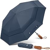 ZOMAKE Paraguas Plegable Antiviento Grande 139 cm, Resistente al Viento | Paraguas Grande para Hombre y Mujer, 2 Personas, Va