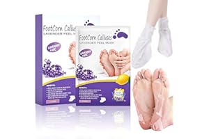 FRESFRESI 2 Pairs Lavender Exfoliating Foot Masks - Moisturizing Peel Socks for Hard Skin, Calluses, Cracked Heels & Dead Skin, Dead & Dry Skin, Foot Mask for Women & Men - Effective Foot Solution