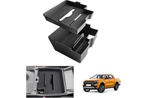 ‎GAFAT [2 Stück] GAFAT Kompatibel mit Ford Ranger T9 2024 2025 (Elektronische Bremse) Mittelkonsole Aufbewahrungsbox Doppellagig Abnehmbar, Ranger T9 Raptor Wildtrak XLT Armlehne Organizer