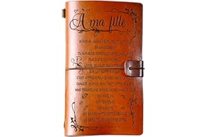 Welsky Cadeau Fille Cadeaux D'anniversaire de Graduation - à Ma Fille Cuir Journal - Profiter de la Ballade Ne Jamais Oublier Votre Chemin du Retour Domicile Carnet de Voyage de 140 Pages Cahier