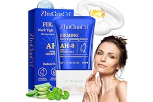 LOFUANNA AH-8 Firming Neck Cream,Straffende anhebende Hals-Cremes zum Festziehen der feuchtigkeitsspendenden Haut mit Massagerolle, AH-8 Nackencreme für Crepey Haut, Hydrating für Männer und Frauen