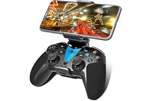 SPIRIT OF GAMER Kontroler Bluetooth z systemem Android z programowalnym przyciskiem + uchwyt na smartfony w zestawie, kompatybilny z iPhonem, Apple TV, iOS, Android, PS4, PS3 i PC Gamer, graj w Fortnite, Call of Duty