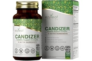 ‎EZYLEAF NUTRITION Ezyleaf Candida Pilz Behandlung | 120 Candida Support Kapseln mit Caprylsäure, Pau D Arco & Oregano, Grapefruit Kapseln | CANDizer – Biotin Thymianblatt und Knoblauch Extrakt | ISO-zertifiziert