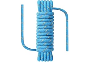 NorthPada 10mm x 10meters Boat Marine Rope for Boating, Fishing, Rafting, Camping, Hiking, Hunting, Canyoneering, Mooring, Floating, Anchor, Docking, Rescue, Knotting Practice Nylon/Polyester Blue