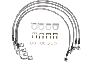 A ABSOPRO Frein Durites, pour Jeep Wrangler Jk 2007-2018, Inox Acier, 1 Ensemble