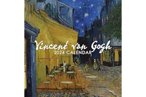 ROCHLI 2024 Van Gogh 12" x 12" Square Hanging Wall Calendar - No Plastic - Planner, Art, Gallery, Artist, Organiser, Home, Family, Schedule, Agenda, Gift