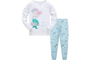 Colobe Fille Ensembles de Pyjama Licorne Sirène Enfants Coton Mignonne Longues Rose Noël 2 Pièces Vêtements de Nuit 1-12 Ans