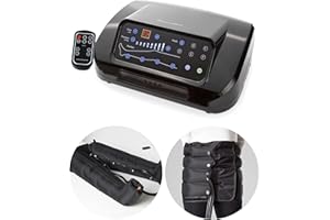 Dinamicamed ® PRO 4.0 Pressoterapia Linfodrenaggio Professionale Digitale Classic, Pressoterapia per Casa con 6 Programmi Di Lavoro, 4 Camere d'Aria con 2 Gambali XL, Fascia Addome.