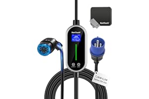 RamTouch Caricatore Auto Elettriche (7,4 kW, Tipo 2, Spina CEE 32A, 6,5 m), Stazione di Ricarica EV Portatile con Potenza Regolabile e Programmazione, Per Veicoli Elettrici (VE) e Veicoli Ibridi