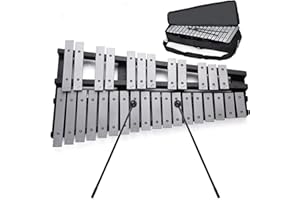 Btuty Glockenspiel A 30 Note Xilofono Cornice In Legno Barre In Alluminio Strumento Musicale A Percussione Regalo Con Borsa Per Il Trasporto (30)