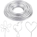 Yoosso Filo di Alluminio, 2 mm x 30 m Filo Metallico Modellabile Filo per Gioielli Filo di Ferro Inossidabile per Gioielleria