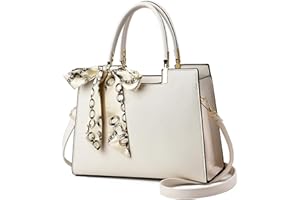 NICOLE & DORIS Women Handbags Elegant Ladies Tote Bag Top Handle Crossbody Bag Designer Shoulder Bag PU Leather Work Bag Satchel Handbag with Ribbon