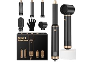 UKYITU Magic Styler 5 in 1 Hair Styler, Air Styler Set with Curl Straighten, Volumise, Smooth and Drying for Styling, Magic Hair Styler Hot Air Styler for All Hair Type/Length