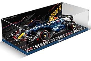 cooldac Acryl-Vitrine kompatibel mit Lego 42206 Oracle Red Bull Racing RB20 F1 Rennauto(Nur Box, Kein Modell), Staubdichtes Transparentes HD Backdrop Display Case für Lego Technic 42206 F1 Rennauto