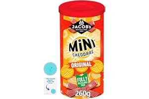 ARH CATERING SUPPLIES Jacob's Mini Cheddars Christmas Caddy 260g - Cheese Biscuits Snacks for Holiday Cheer!