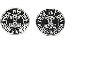 PATCH NATION Gemelos de martillo de Thor Mjolnir Viking Cosplay en caja de presentación