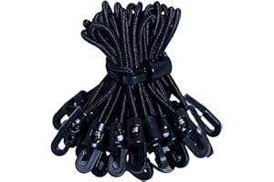 YUNSHANGHE Lot de 25 tendeurs en caoutchouc avec crochets, 15 cm, avec crochets, multifonctions, pour bâches, affiches, tentes, bannières, pavillons, noirs