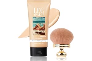 JIANGSHAN Body Makeup for Legs - Water-Resistant All Over Complexion Perfector with Brush, Vein & Tattoo Concealer for All Skin Tones, Hypoallergenic, Quick-Dry (Fairest)