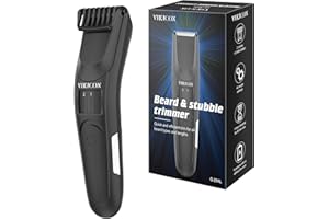 VIKICON Beard Trimmer for Men, Electric Hair & Stubble Clipper, 40 Length Settings, Rechargeable Facial Trimmers w/2 Combs, Professional Self Sharpening Blades, 150 min Cordless Usage, Gift for Men