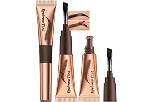 LESTPOLA Augenbrauen Gel Tint Peel Off- 2Pcs Chocolate Augenbrauenfarbe Tattoo, Wasserfest Wischfest, Transfer-proof, Hält 3 Tage, Easy Peel Off Augenbrauengel Eyebrow Gel Tattoo Farbe, Make-up für Frauen-04
