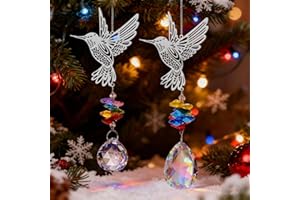EEEKit Wiszący Kryształowy Łapacz Słońca Koliber Szklany Łapacz Słońca Pryzmat Szklany Ornament Okienny Twórca Tęczy